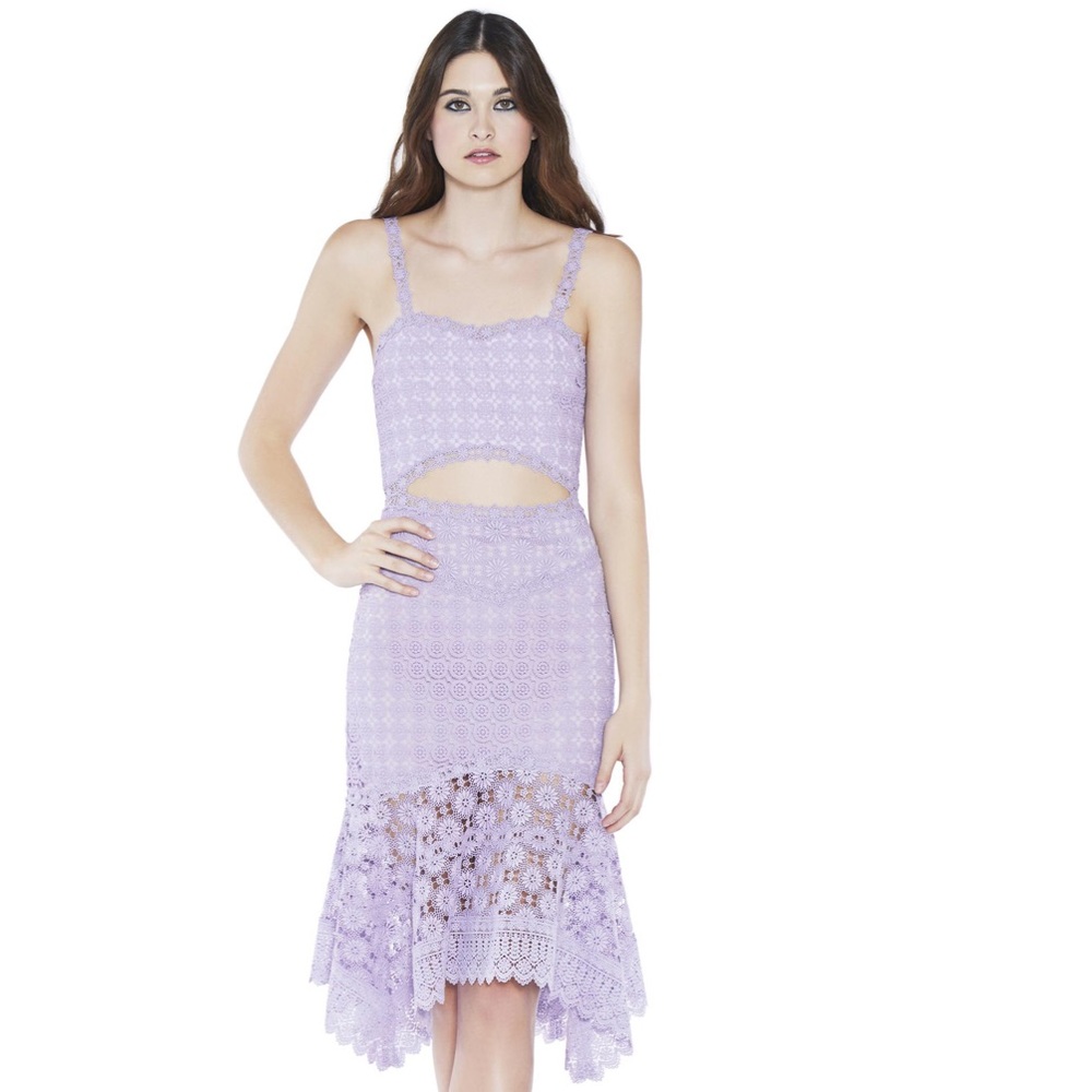 Alice + Olivia Tamika Cutout Lace Eyelet Dress